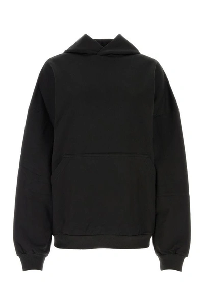 Shop Balenciaga Woman Black Cotton Oversize Sweatshirt