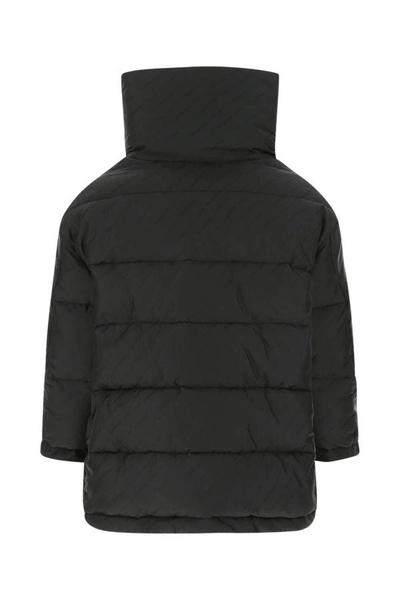 Shop Balenciaga Woman Black Nylon Padded Jacket