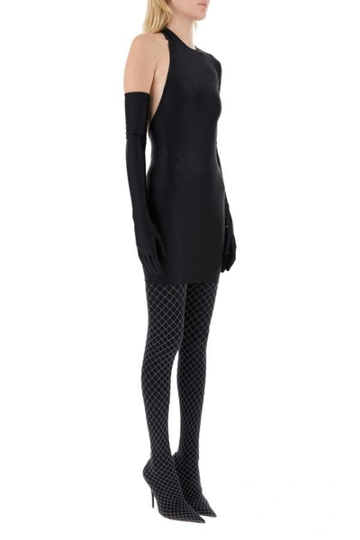 Balenciaga Women's Stretch Nylon Mini Dress In Black