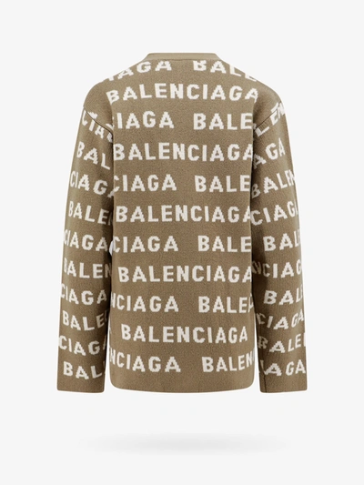 Shop Balenciaga Woman Cardigan Woman Beige Knitwear In Cream