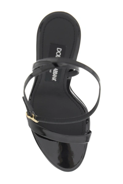 Shop Dolce & Gabbana Sandals With Dg Heel Women In Black