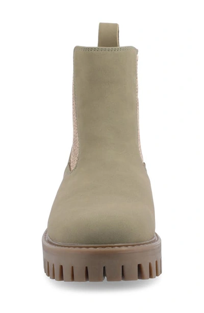 Journee Collection Medium And Wide Width Womens Alara Chelsea Pull On Bootie In Green