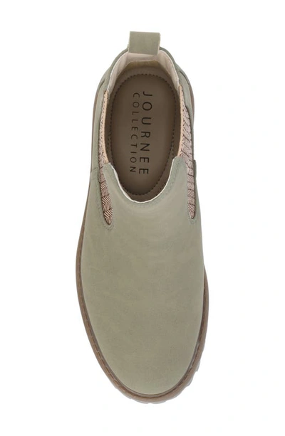 Journee Collection Medium And Wide Width Womens Alara Chelsea Pull On Bootie In Green