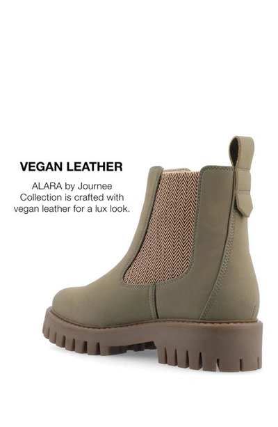Journee Collection Medium And Wide Width Womens Alara Chelsea Pull On Bootie In Green