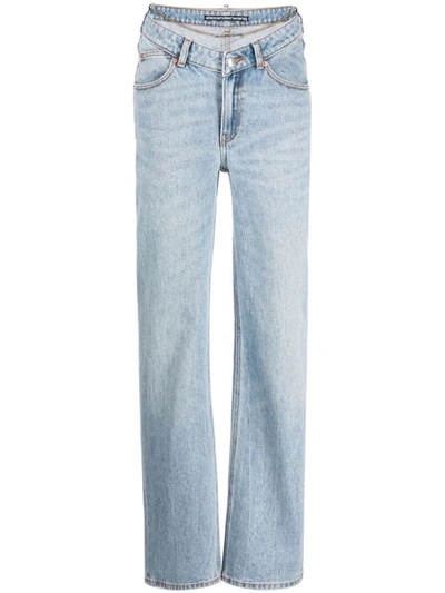 Shop Alexander Wang Jeans With Chain Clothing In Blue