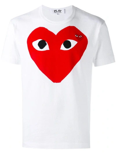 Shop Comme Des Garçons Play Big Heart T-shirt Clothing In White