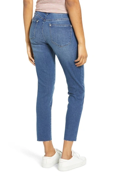Shop Wit & Wisdom 'ab'solution Raw Hem Ankle Skinny Jeans In Bl-blue