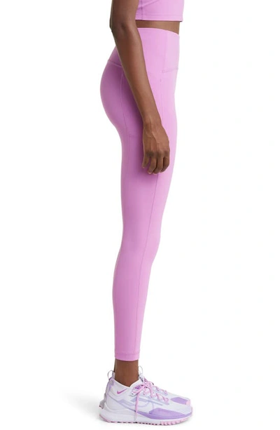 Shop Zella Studio Luxe High Waist Pocket 7/8 Leggings In Purple Iris