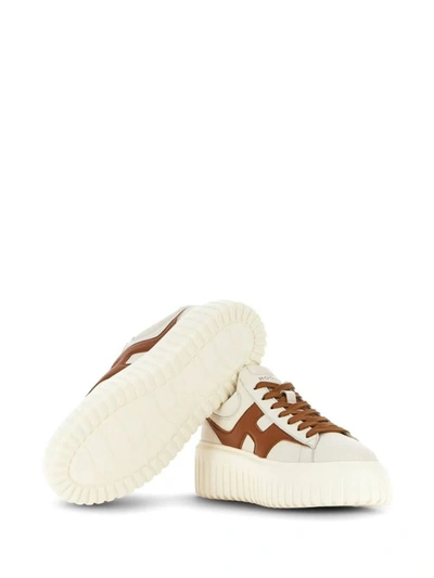 Shop Hogan Sneakers H-stripes Shoes In Brown