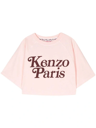 Shop Kenzo Crop T-shirt Clothing In Pink & Purple