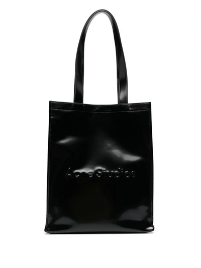 Shop Acne Studios Portrait Shopping Bag In Black