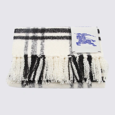 Shop Burberry Otter Wool Check Scarf