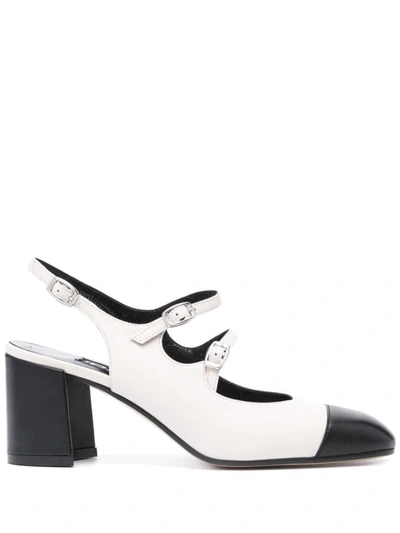 Carel Paris Papaya Nappa Leather T-strap Mary Jane Shoes In Multi