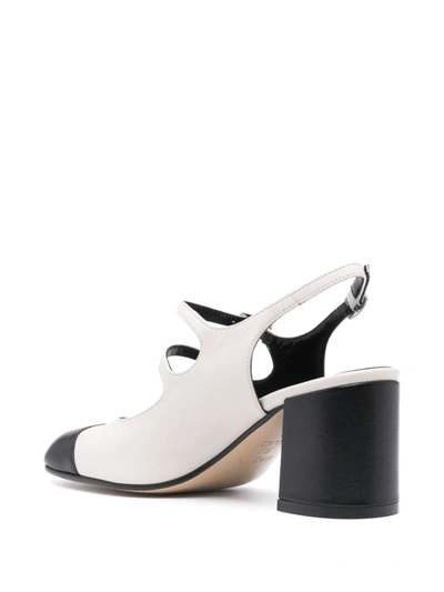 Shop Carel Paris Papaya Leather Slingback Pumps In Beige