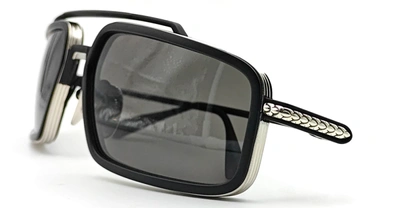 Shop Chrome Hearts Sunglasses In Matte Black