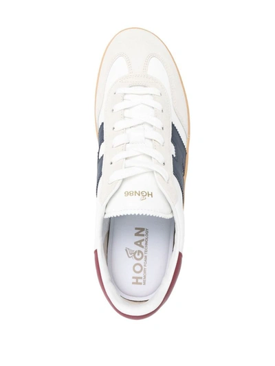 Shop Hogan Cool Leather Sneakers In White