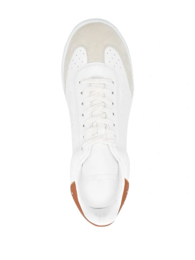 Shop Isabel Marant Bryce Leather Sneakers In Leather Brown