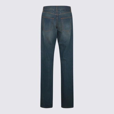 Shop Maison Margiela Dark Blue Cotton Denim Jeans In American Classic