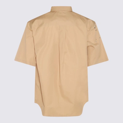 Shop Moschino Beige Cotton Shirt