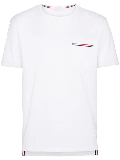 Shop Thom Browne T-shirt With Pocket Clothing In White