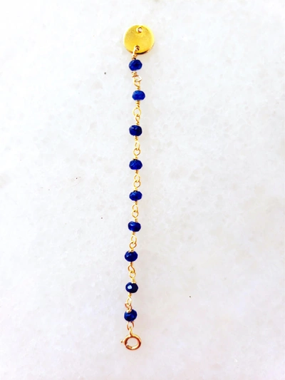 Shop A Blonde And Her Bag Semi-precious Bead Necklace Extender In Blue