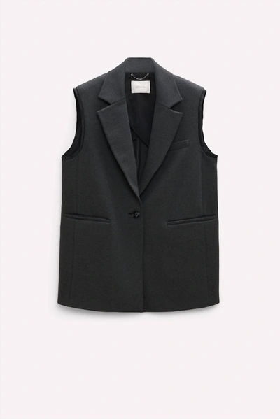 Shop Dorothee Schumacher Emotional Essence Vest In Dark Charcoal In Grey