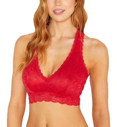Shop Cosabella Never Say Never Curvy Racie Racerback Bralette In Mystic Red