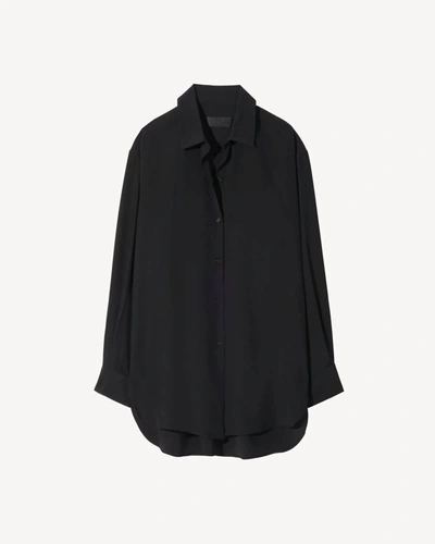 Shop Nili Lotan Women's Julien Shirt In Black