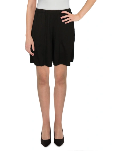 Shop Eileen Fisher Womens Knit Flared Casual Shorts In Black