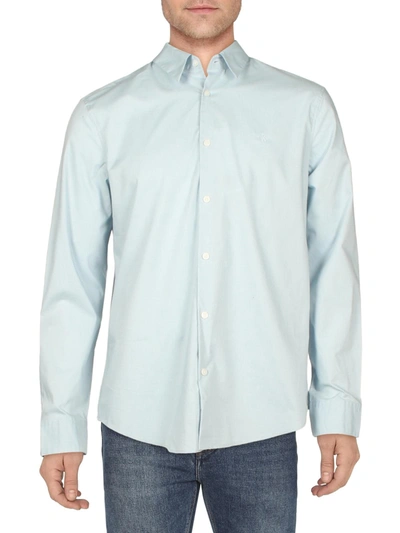 Shop Calvin Klein Mens Slim Fit Collar Button-down Shirt In Multi