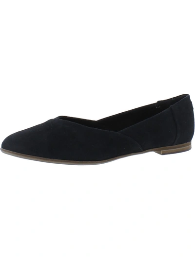 Shop Toms Womens Pointed Toe Slip On Ballet Flats In Black