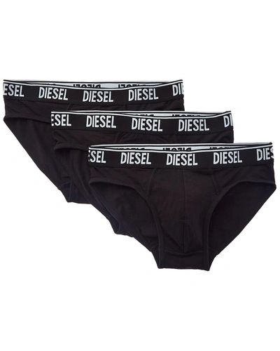 Shop Diesel 3pk Andre Brief In Black