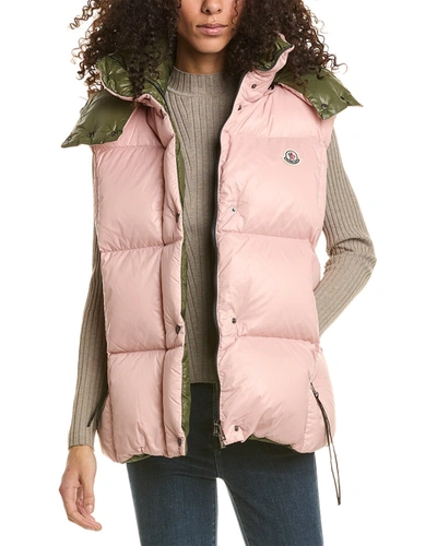 Shop Moncler Luzule Vest In Pink