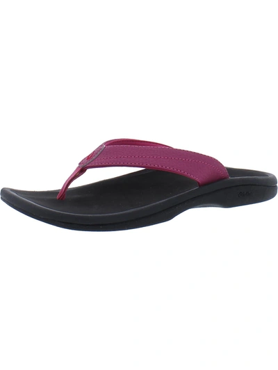 Shop Olukai Womens Thong Flip Flop Slide Sandals In Pink