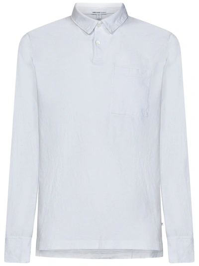 Shop James Perse Polo Shirt In Bianco