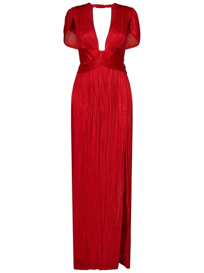 Shop Maria Lucia Hohan Laurel Long Dress In Rosso