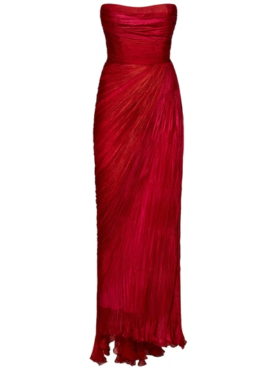 Shop Maria Lucia Hohan Audrey Midi Dress In Rosso
