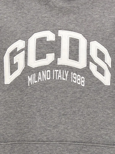 Shop Gcds 'logo Loose' Hoodie In Gray