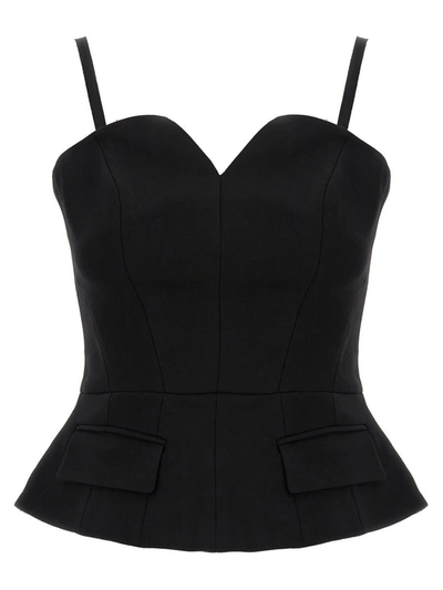 Shop Karl Lagerfeld 'evening' Top In Black