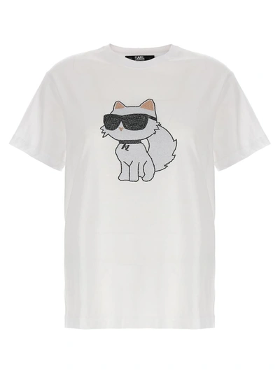 Shop Karl Lagerfeld 'ikonik 2.0' T-shirt In White