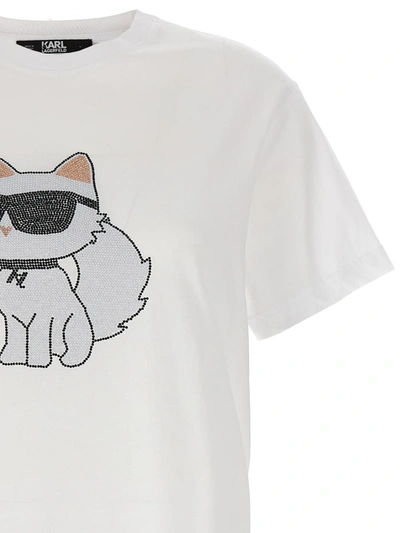 Shop Karl Lagerfeld 'ikonik 2.0' T-shirt In White