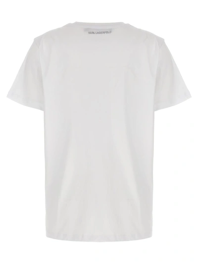 Shop Karl Lagerfeld 'ikonik 2,0' T-shirt In White