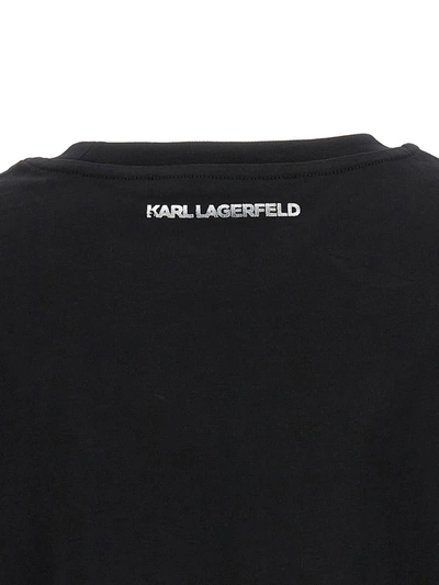 Shop Karl Lagerfeld 'ikonik 2,0 Glitter' T-shirt In Black