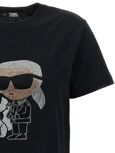 Shop Karl Lagerfeld 'ikonik 2,0' T-shirt In Black