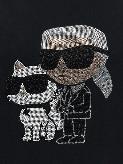 Shop Karl Lagerfeld 'ikonik 2,0' T-shirt In Black