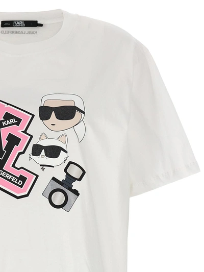 Shop Karl Lagerfeld 'oversized Ikonik' T-shirt In White