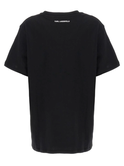 Shop Karl Lagerfeld 'oversized Ikonik' T-shirt In Black