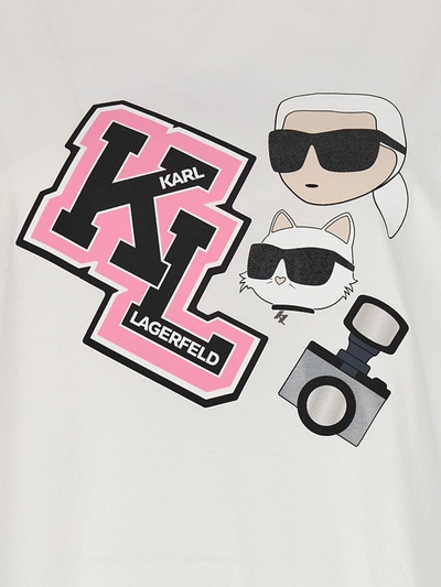 Shop Karl Lagerfeld 'oversized Ikonik' T-shirt In White
