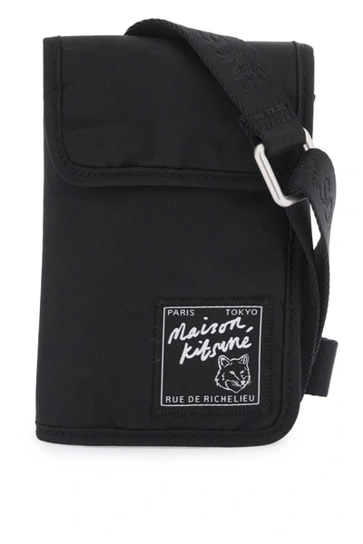 Shop Maison Kitsuné Handbags In Black