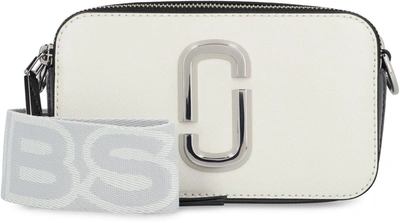 Shop Marc Jacobs The Snapshot Leather Camera Bag In White